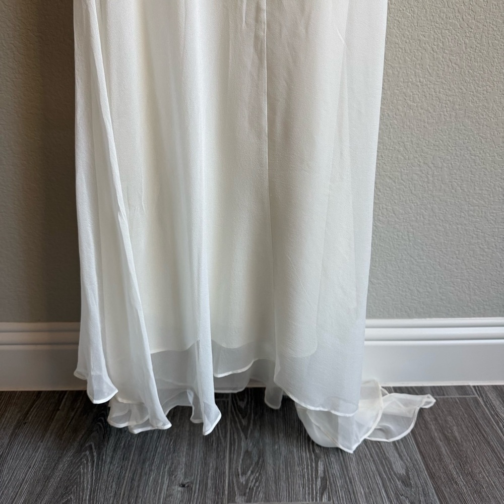 De La Vali Gaia maxi dress in Ivory Silk Chiffon - Picture 9 of 14